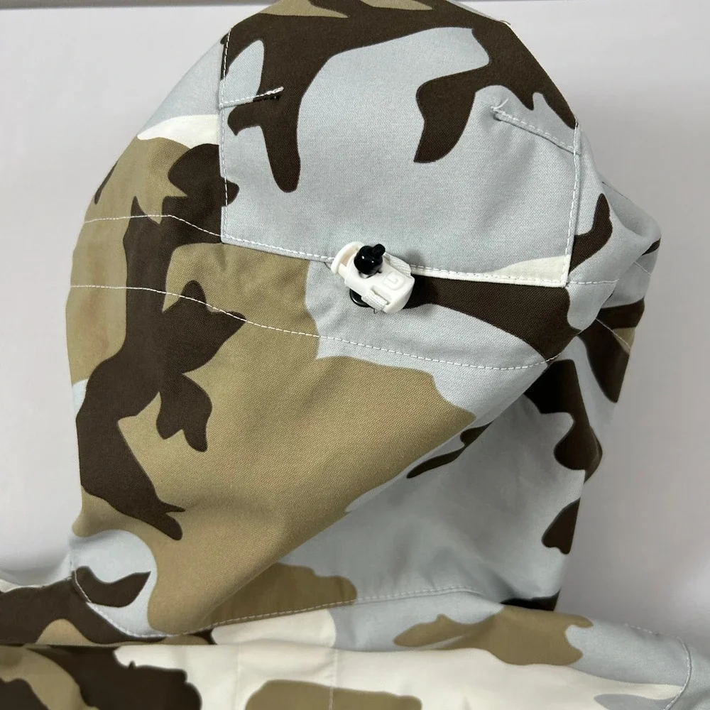 Burton Jacket Mens Small Camo Down‎ Insulated Hooded Snowboard Skiing Outdoors